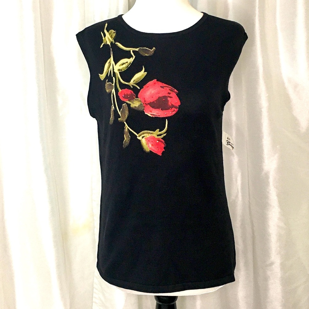 3 for $75!!! Snazzie tank top with red roses, size Medium.